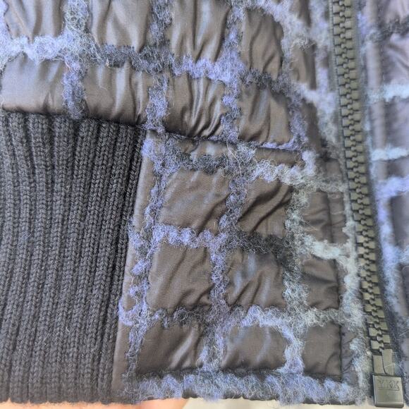 REVUE Wool Blend Bomber Jacket Women's XL Full Zip Checkered Moody - Picture 2 of 10